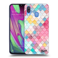 Picasee Silikónový prehľadný obal pre Samsung Galaxy A40 A405F - Colorful roof - cena, porovnanie