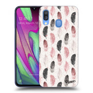 Picasee Silikónový čierny obal pre Samsung Galaxy A40 A405F - Feather 2 - cena, porovnanie