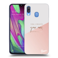 Picasee Silikónový čierny obal pre Samsung Galaxy A40 A405F - You create your own opportunities - cena, porovnanie