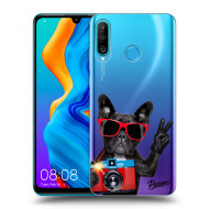 Picasee Silikónový prehľadný obal pre Huawei P30 Lite - French Bulldog - cena, porovnanie