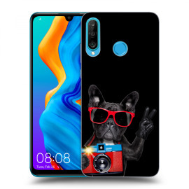 Picasee Silikónový čierny obal pre Huawei P30 Lite - French Bulldog