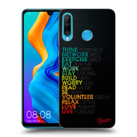 Picasee Silikónový čierny obal pre Huawei P30 Lite - Motto life