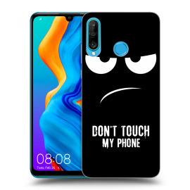 Picasee Silikónový čierny obal pre Huawei P30 Lite - Don't Touch My Phone