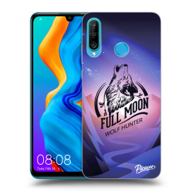 Picasee Silikónový čierny obal pre Huawei P30 Lite - Wolf