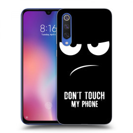 Picasee Silikónový čierny obal pre Xiaomi Mi 9 SE - Don't Touch My Phone