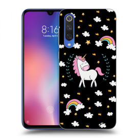 Picasee Silikónový čierny obal pre Xiaomi Mi 9 SE - Unicorn star heaven