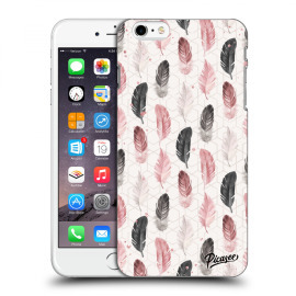 Picasee Silikónový čierny obal pre Apple iPhone 6 Plus/6S Plus - Feather 2