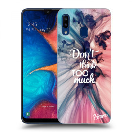 Picasee Silikónový prehľadný obal pre Samsung Galaxy A20e A202F - Don't think TOO much