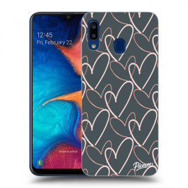 Picasee Silikónový čierny obal pre Samsung Galaxy A20e A202F - Lots of love