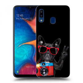 Picasee Silikónový čierny obal pre Samsung Galaxy A20e A202F - French Bulldog