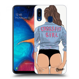 Picasee Silikónový čierny obal pre Samsung Galaxy A20e A202F - Crossfit girl - nickynellow