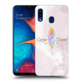 Picasee Silikónový čierny obal pre Samsung Galaxy A20e A202F - Carpe Diem