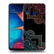 Picasee Silikónový čierny obal pre Samsung Galaxy A20e A202F - Flowers pattern - cena, porovnanie