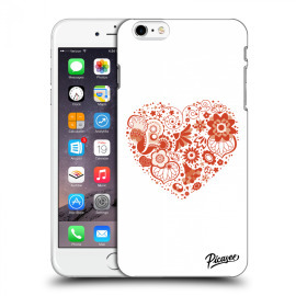 Picasee Silikónový čierny obal pre Apple iPhone 6 Plus/6S Plus - Big heart