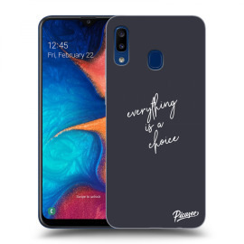 Picasee Silikónový prehľadný obal pre Samsung Galaxy A20e A202F - Everything is a choice