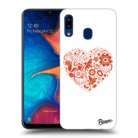 Picasee Silikónový prehľadný obal pre Samsung Galaxy A20e A202F - Big heart