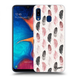 Picasee Silikónový čierny obal pre Samsung Galaxy A20e A202F - Feather 2