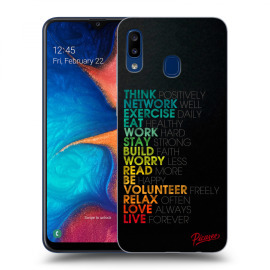 Picasee Silikónový čierny obal pre Samsung Galaxy A20e A202F - Motto life