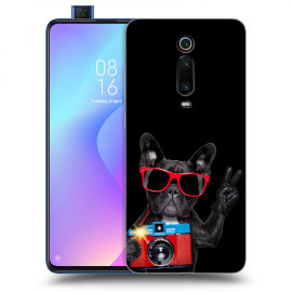 Picasee Silikónový čierny obal pre Xiaomi Mi 9T (Pro) - French Bulldog