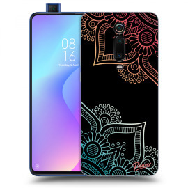 Picasee Silikónový čierny obal pre Xiaomi Mi 9T (Pro) - Flowers pattern