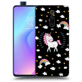 Picasee Silikónový čierny obal pre Xiaomi Mi 9T (Pro) - Unicorn star heaven