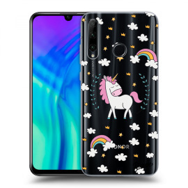 Picasee Silikónový prehľadný obal pre Honor 20 Lite - Unicorn star heaven