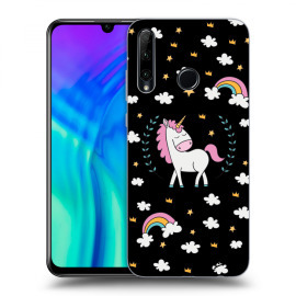 Picasee Silikónový čierny obal pre Honor 20 Lite - Unicorn star heaven