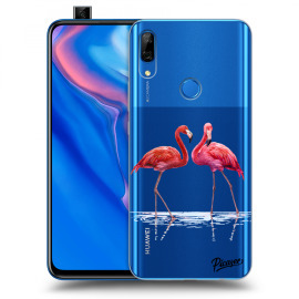 Picasee Silikónový prehľadný obal pre Huawei P Smart Z - Flamingos couple