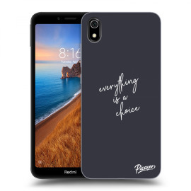 Picasee Silikónový prehľadný obal pre Xiaomi Redmi 7A - Everything is a choice