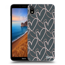 Picasee Silikónový čierny obal pre Xiaomi Redmi 7A - Lots of love