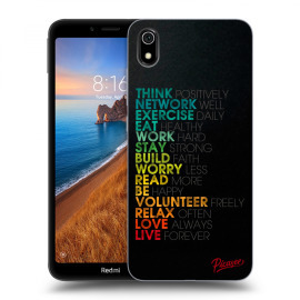 Picasee Silikónový čierny obal pre Xiaomi Redmi 7A - Motto life