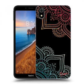 Picasee Silikónový čierny obal pre Xiaomi Redmi 7A - Flowers pattern