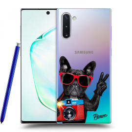 Picasee Silikónový prehľadný obal pre Samsung Galaxy Note10 N970F - French Bulldog