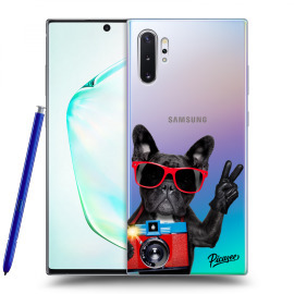 Picasee Silikónový prehľadný obal pre Samsung Galaxy Note10+ N975F - French Bulldog