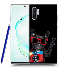 Picasee Silikónový čierny obal pre Samsung Galaxy Note10+ N975F - French Bulldog