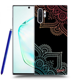 Picasee Silikónový čierny obal pre Samsung Galaxy Note10+ N975F - Flowers pattern