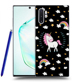 Picasee Silikónový čierny obal pre Samsung Galaxy Note10+ N975F - Unicorn star heaven