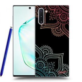 Picasee Silikónový čierny obal pre Samsung Galaxy Note10 N970F - Flowers pattern