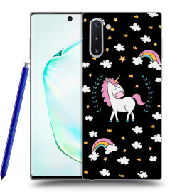 Picasee Silikónový čierny obal pre Samsung Galaxy Note10 N970F - Unicorn star heaven