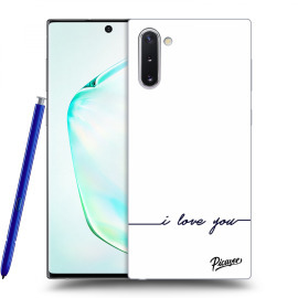 Picasee Silikónový čierny obal pre Samsung Galaxy Note10 N970F - I love you