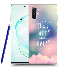 Picasee Silikónový prehľadný obal pre Samsung Galaxy Note10+ N975F - Think happy be happy