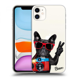 Picasee Silikónový prehľadný obal pre Apple iPhone 11 - French Bulldog