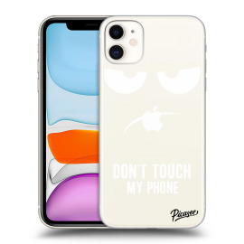 Picasee Silikónový prehľadný obal pre Apple iPhone 11 - Don't Touch My Phone