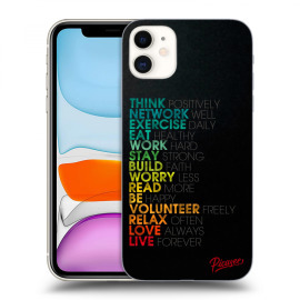 Picasee Silikónový prehľadný obal pre Apple iPhone 11 - Motto life