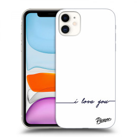 Picasee Silikónový prehľadný obal pre Apple iPhone 11 - I love you