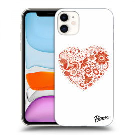 Picasee Silikónový prehľadný obal pre Apple iPhone 11 - Big heart