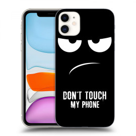 Picasee Silikónový čierny obal pre Apple iPhone 11 - Don't Touch My Phone