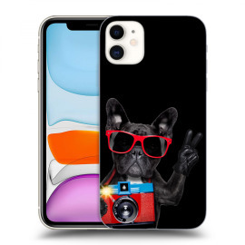 Picasee Silikónový čierny obal pre Apple iPhone 11 - French Bulldog