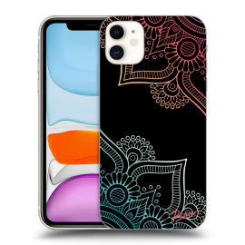 Picasee Silikónový čierny obal pre Apple iPhone 11 - Flowers pattern