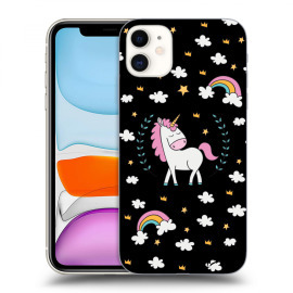 Picasee Silikónový čierny obal pre Apple iPhone 11 - Unicorn star heaven